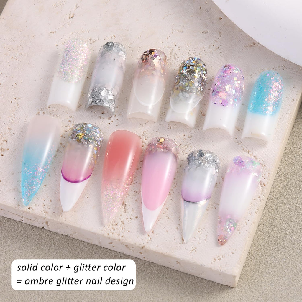 Fcozpjk Poly Nail Gel Kit with UV Light | 12 Colors Starter Set for Beginners