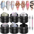 Fcozpjk Solid Builder Gel Kit – 6 Colors, Non-Stick 3D Nail Art Starter with Silicone Carving Pen