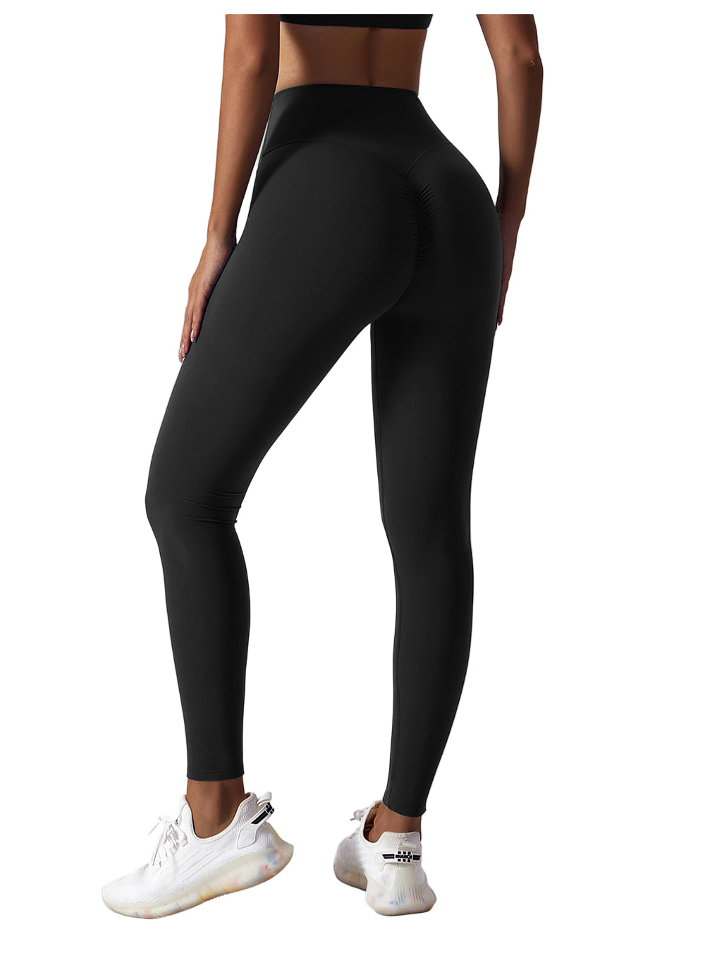 Seamless Nude Feel Yoga Pants – High Waist, Adjustable Drawstring