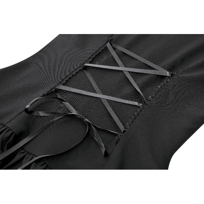 Dark in Love Lolita Bow-Trim Lace Dress