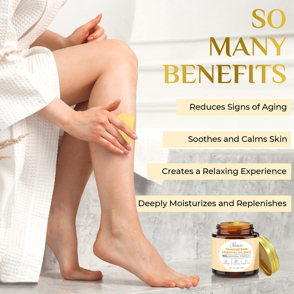 FeeMeFee Frankincense Balm 4oz – Soothing Skin Moisturizer with Myrrh, Boswellia Serrata & Olive Oil