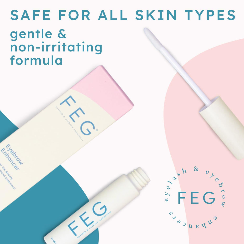 FEG Eyebrow Enhancer Growth Serum for Thicker Brows | 3-Pack of 3ml Tubes