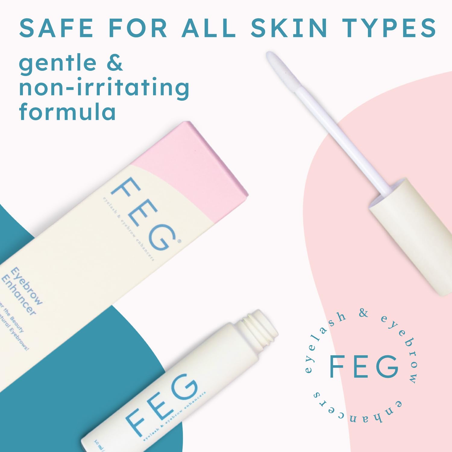 FEG Eyebrow Enhancer Growth Serum for Thicker Brows | 3-Pack of 3ml Tubes