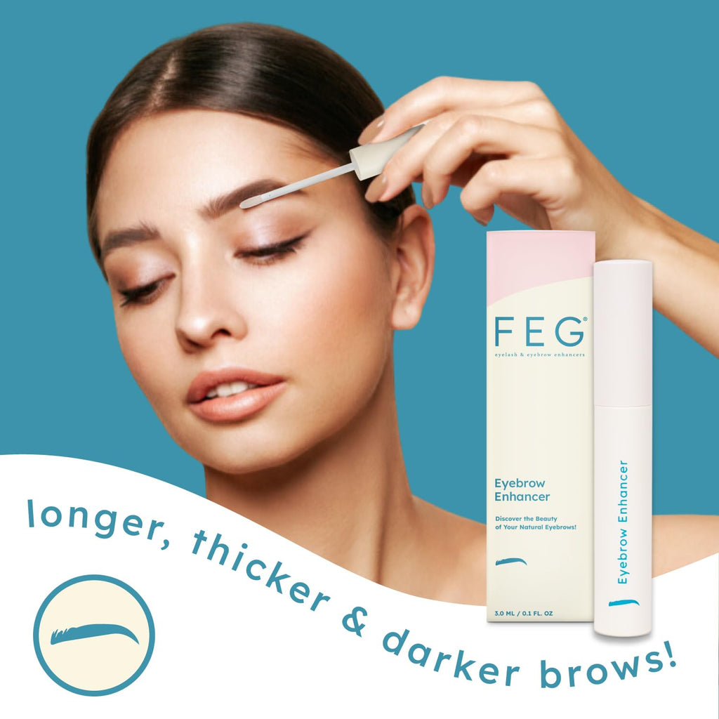 FEG Eyebrow Enhancer Growth Serum for Thicker Brows | 3-Pack of 3ml Tubes
