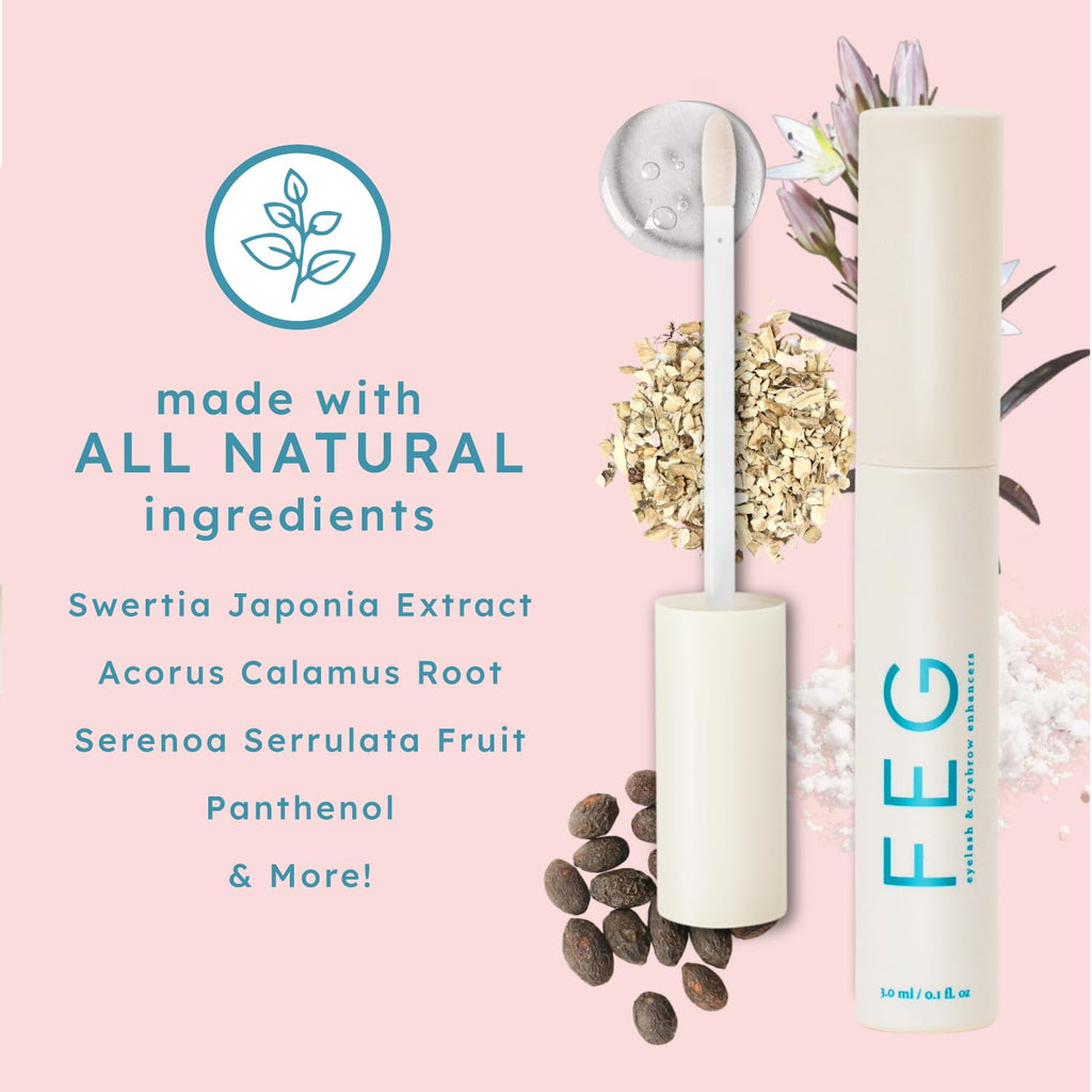 FEG Eyebrow Enhancer Growth Serum for Thicker Brows | 3-Pack of 3ml Tubes