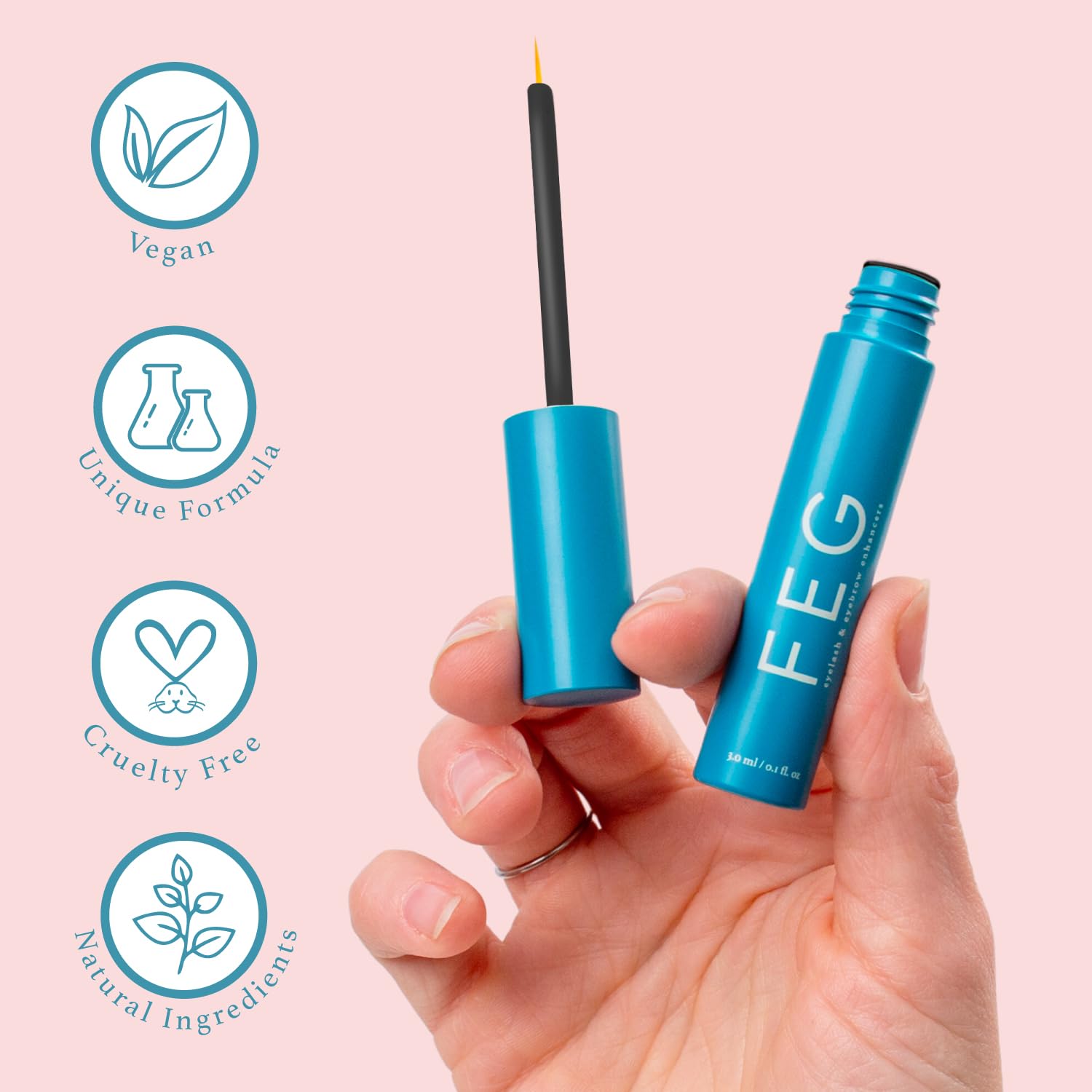 FEG Pro Advanced Natural Eyelash Enhancer Serum | Extra Strength Growth, 3ml