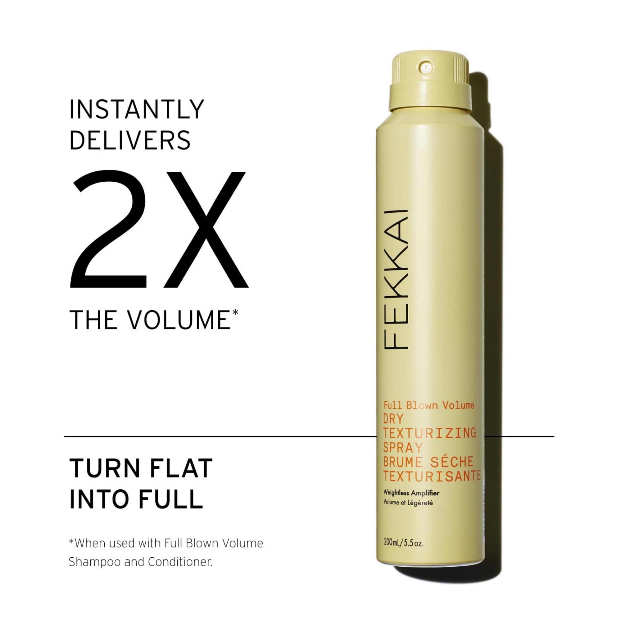 FEKKAI Full Blown Volume Texturizer – 2-Pack Dry Texturizing Spray, 2x Volume, Up to 8 Hours, Vegan & Cruelty-Free