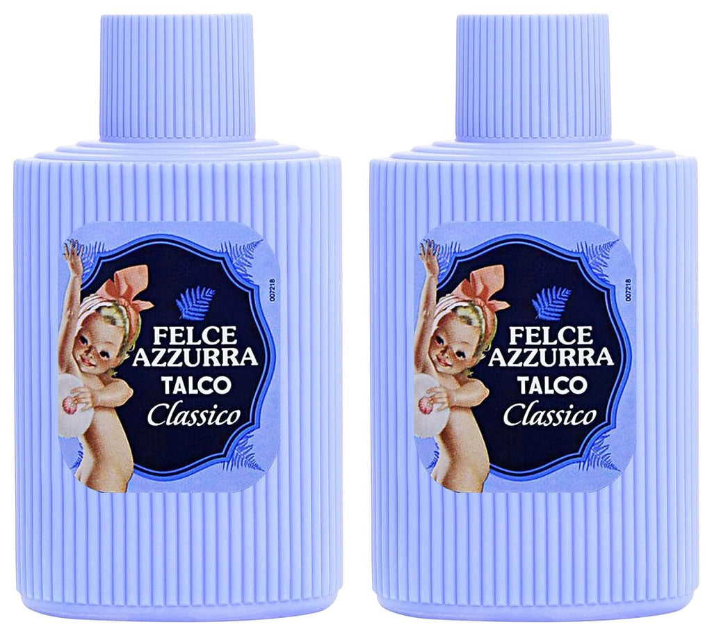 Felce Azzurra Classic Talc Powder – 5.29 oz x 2 (Italian Import)
