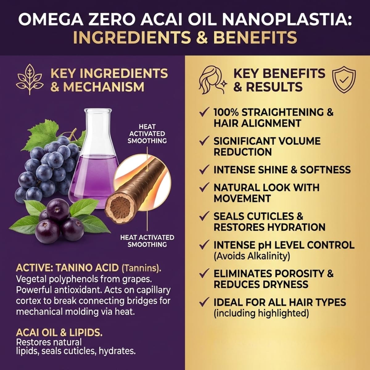 Felps Omega Zero Black Nanoplastia Professional Smoothing Hair Treatment - 250ml/8.45oz
