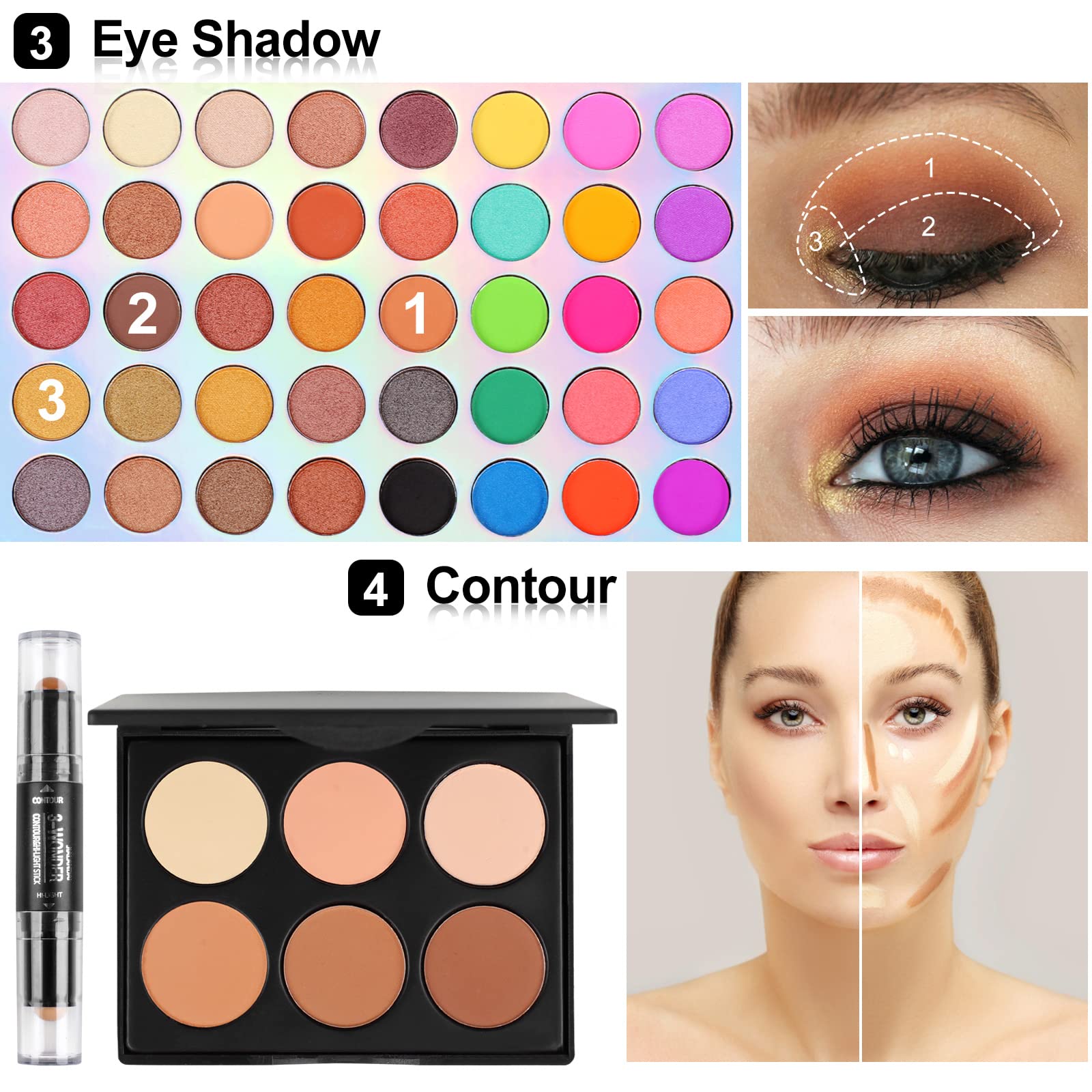 Fenshine Makeup Set – Complete Starter Kit with Travel Bag