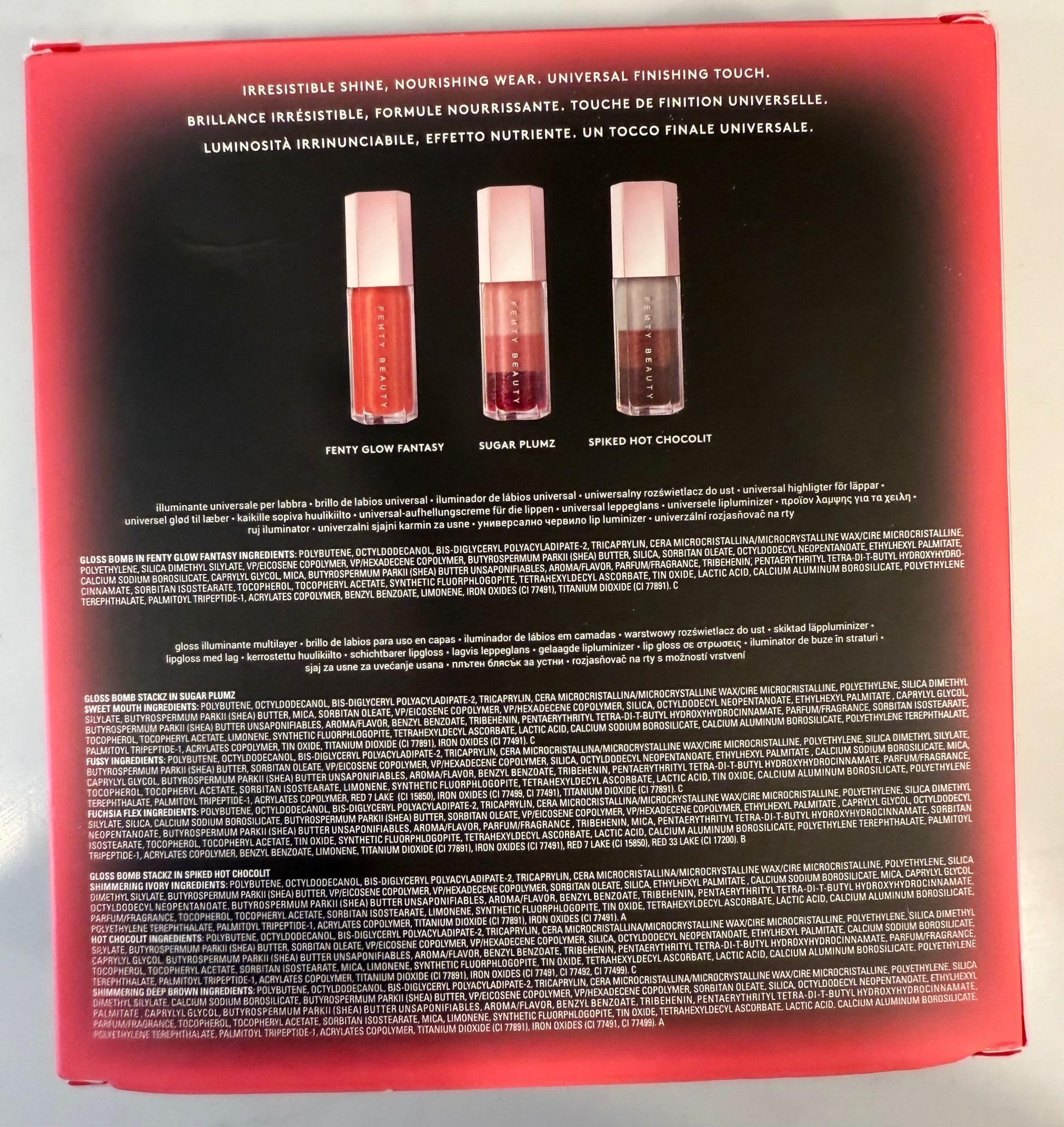 FENTY BEAUTY Glossy Posse VIII 3-Piece Lip Luminizer Set — Fenty Glow Fantasy, Sugar Plumz, Spiked Hot Chocolit