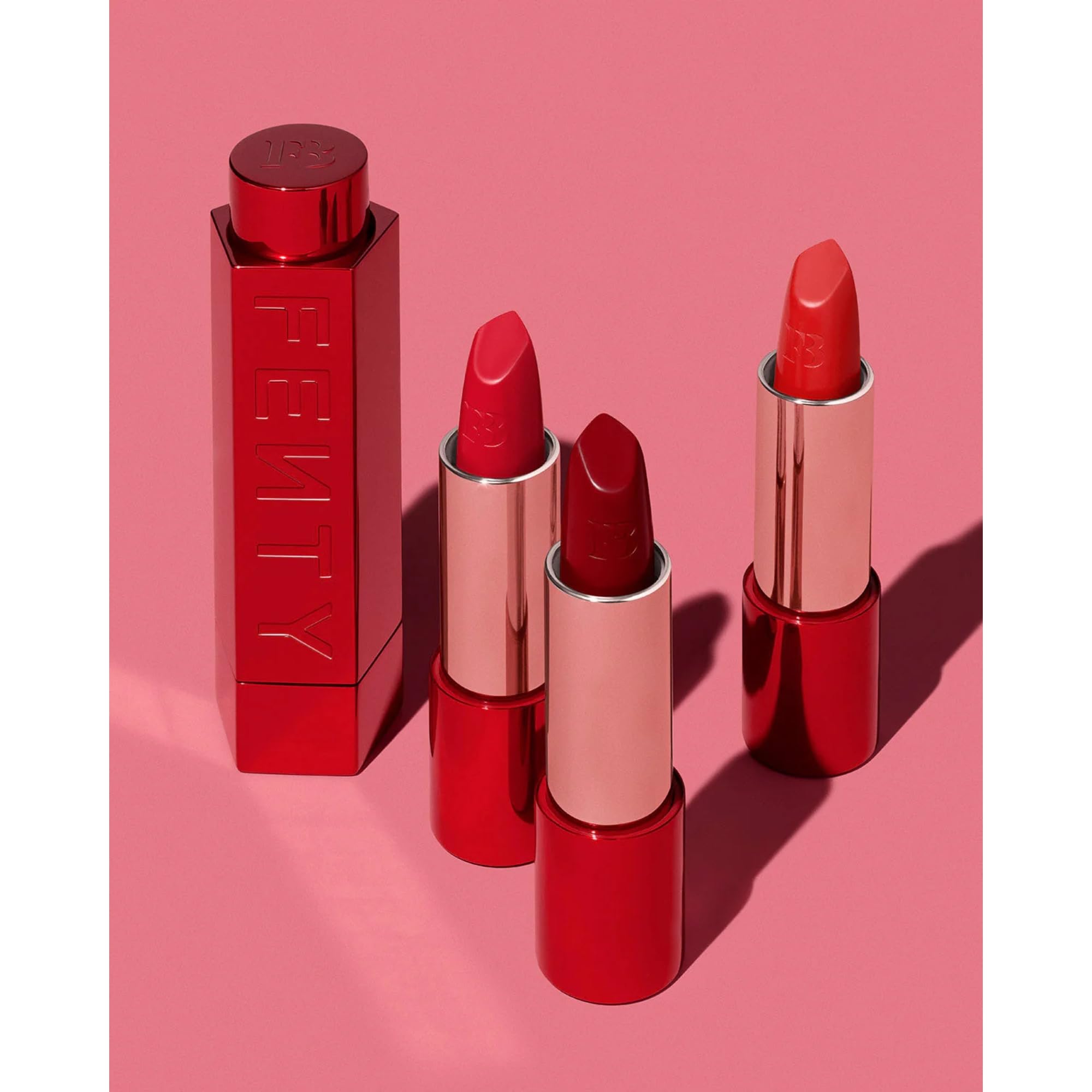 FENTY BEAUTY Icon Semi-Matte Lipstick Refill Kissin' Kutie | Refillable, Longwear Nude Pink 3.8g