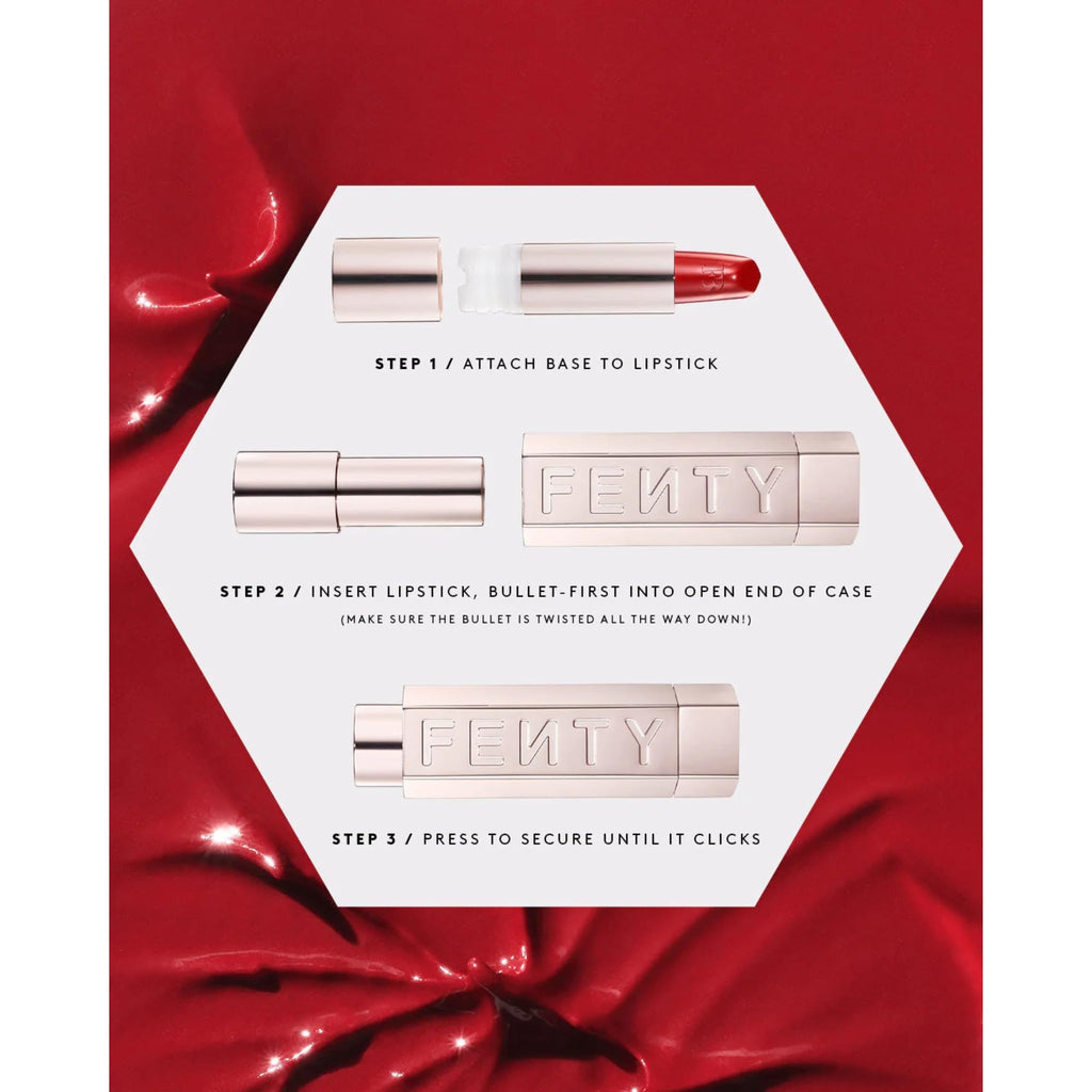 FENTY BEAUTY Icon Semi-Matte Lipstick Refill Kissin' Kutie | Refillable, Longwear Nude Pink 3.8g