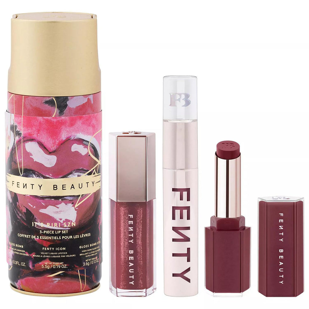 Fenty Beauty It's Riri Szn 3-Piece Lip Set – Mauve Nude Lip Trio
