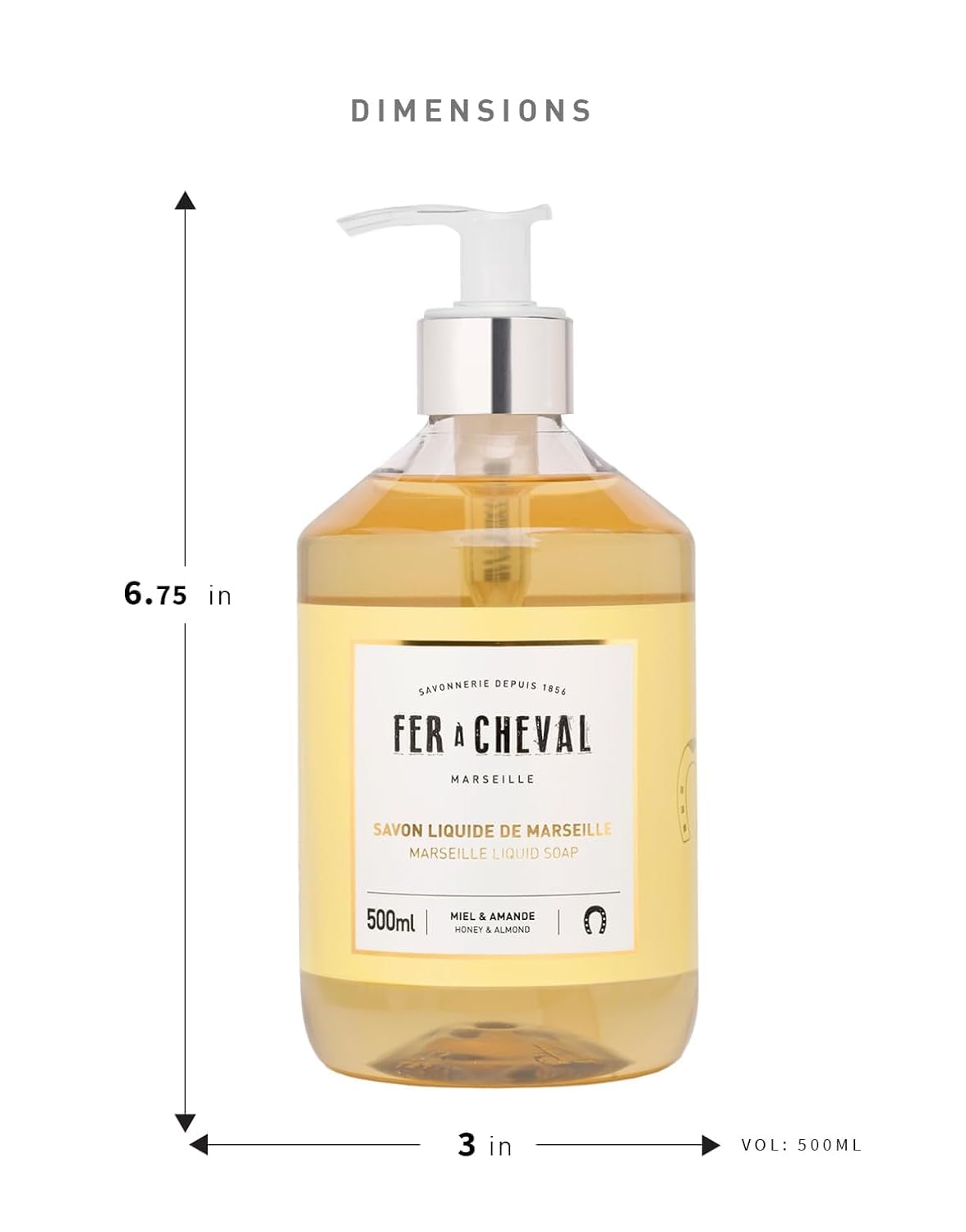 Fer à Cheval Honey & Almond Nourishing Liquid Soap – Ultra Gentle, 2x500ml