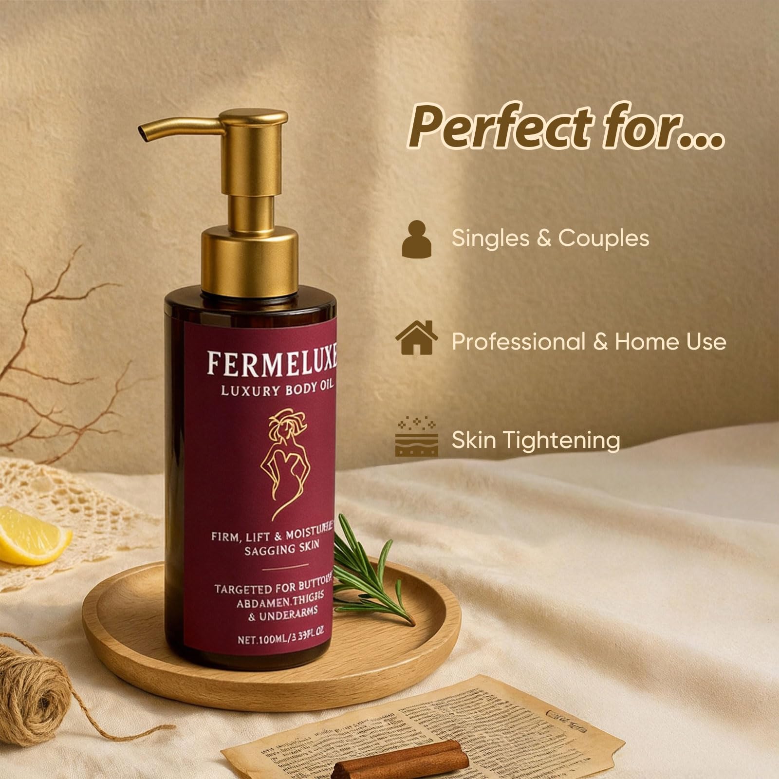 FERMELUXE Body Firming Oil for Crepe Skin – Luxury Hydration & Lifting 100ml