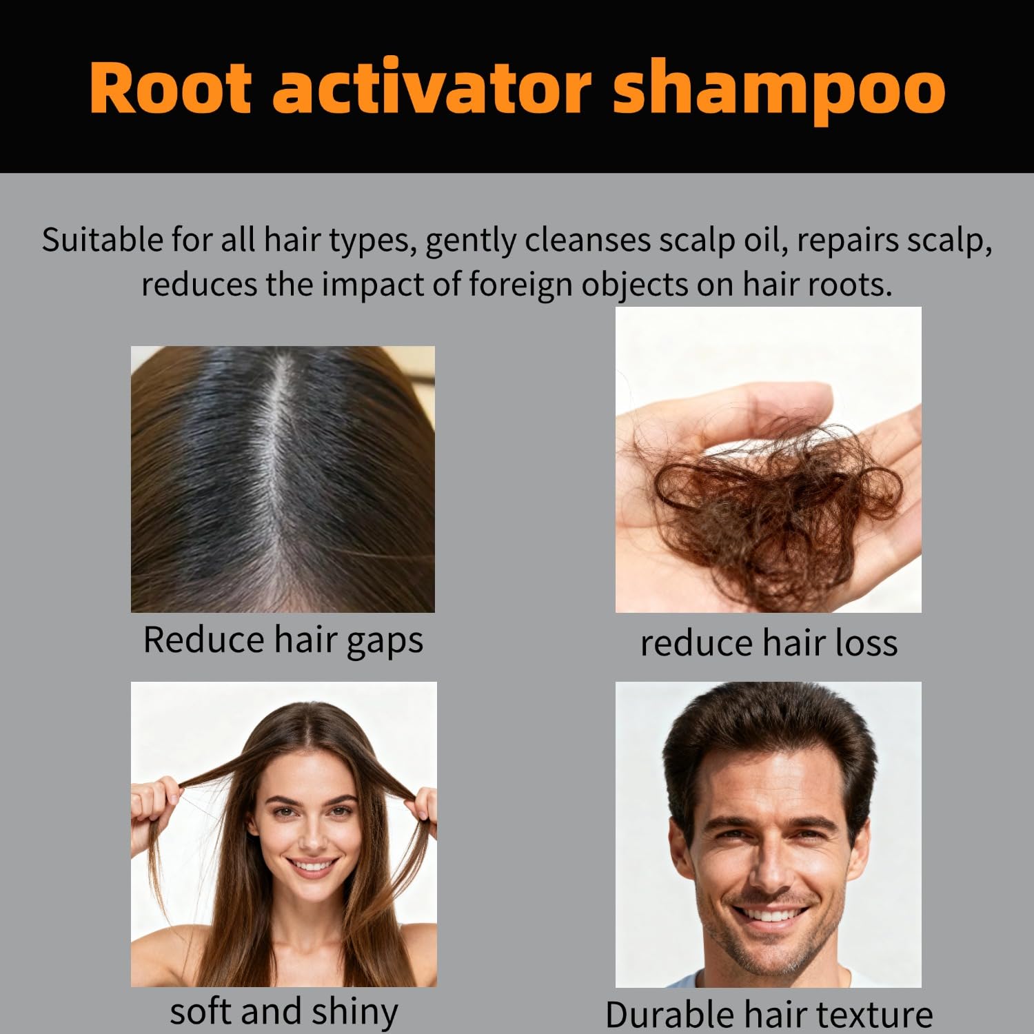 FHH Root Activator Shampoo for Thinning Hair – Strengthen, Nourish, and Add Volume (2-Pack)