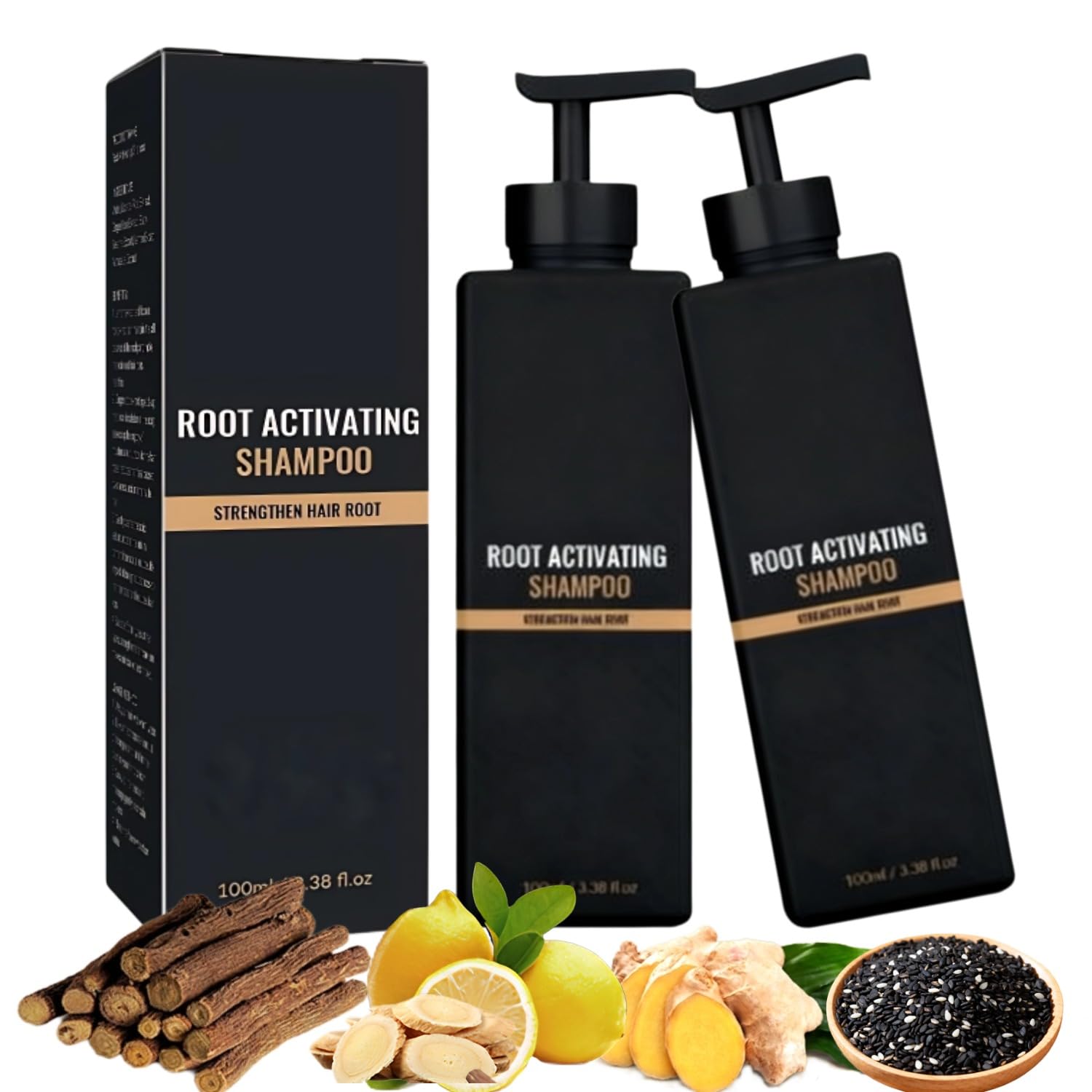 FHH Root Activator Shampoo for Thinning Hair – Strengthen, Nourish, and Add Volume (2-Pack)