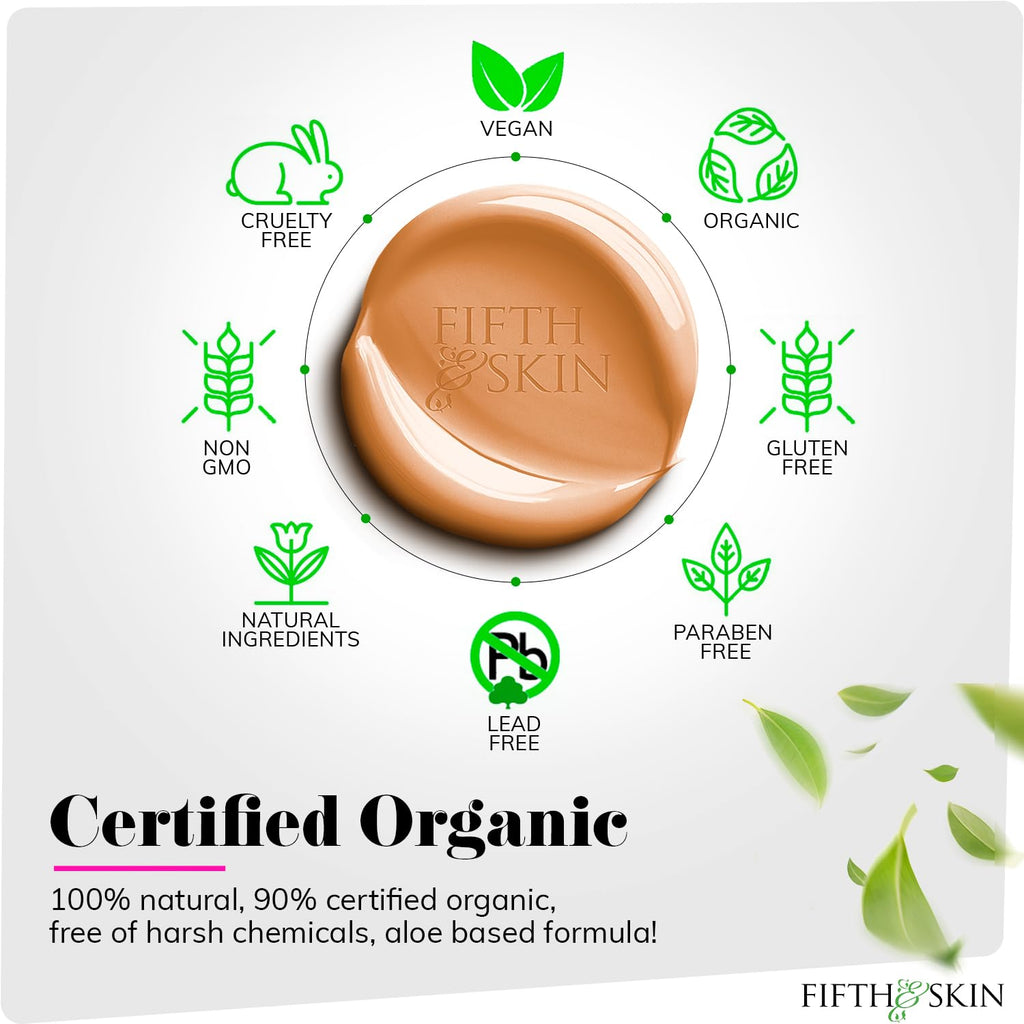 Fifth & Skin Bettern Ur Skin Foundation (Medium Tan) – Natural, Organic, Vegan, Cruelty-Free | 1 oz