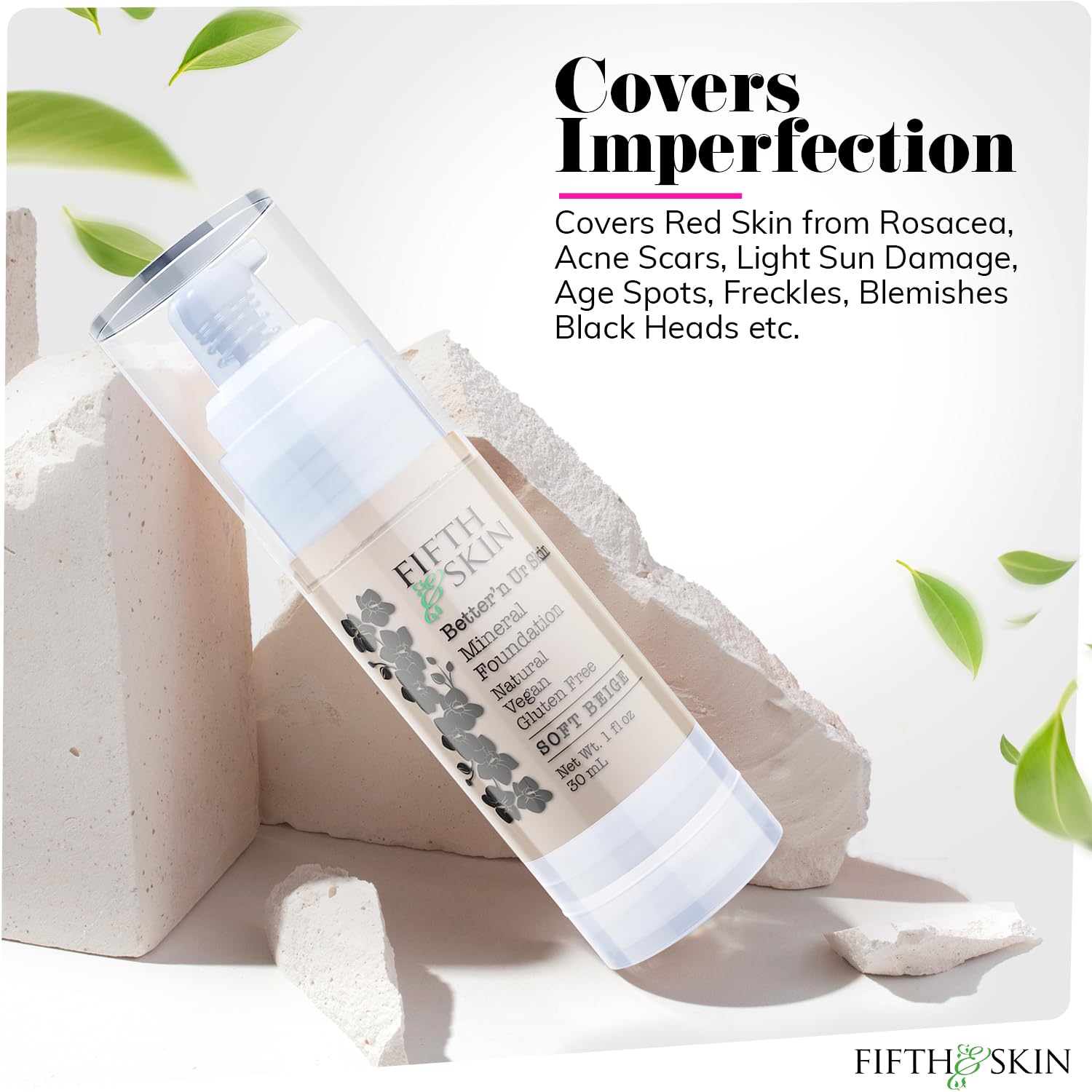 Fifth & Skin Better’n Ur Skin Foundation – Soft Beige | Buildable Coverage, Natural, Vegan, Gluten-Free
