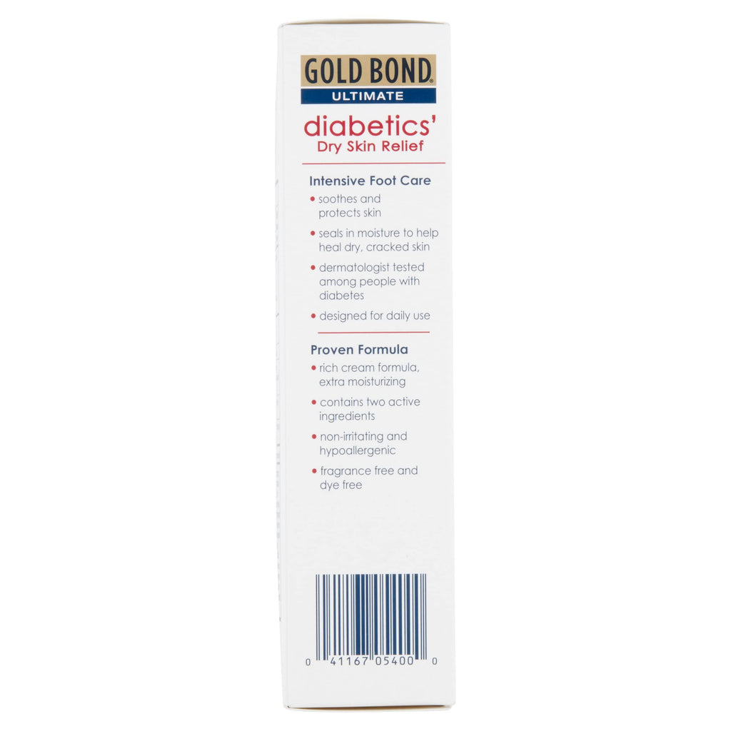 Fiico Gold Bond Diabetic Dry Skin Relief Foot Cream – 3.4 oz, 4 Pack