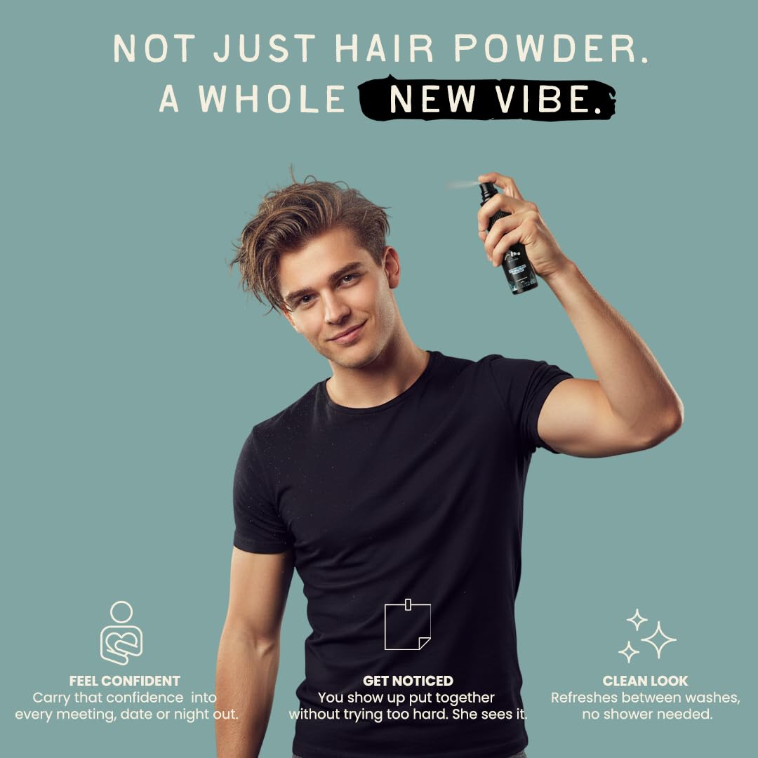 Fin Hairworks Plant Based Hair Texture Powder Spray – Volumizing, Natural Matte Finish, 20g Puff Pump