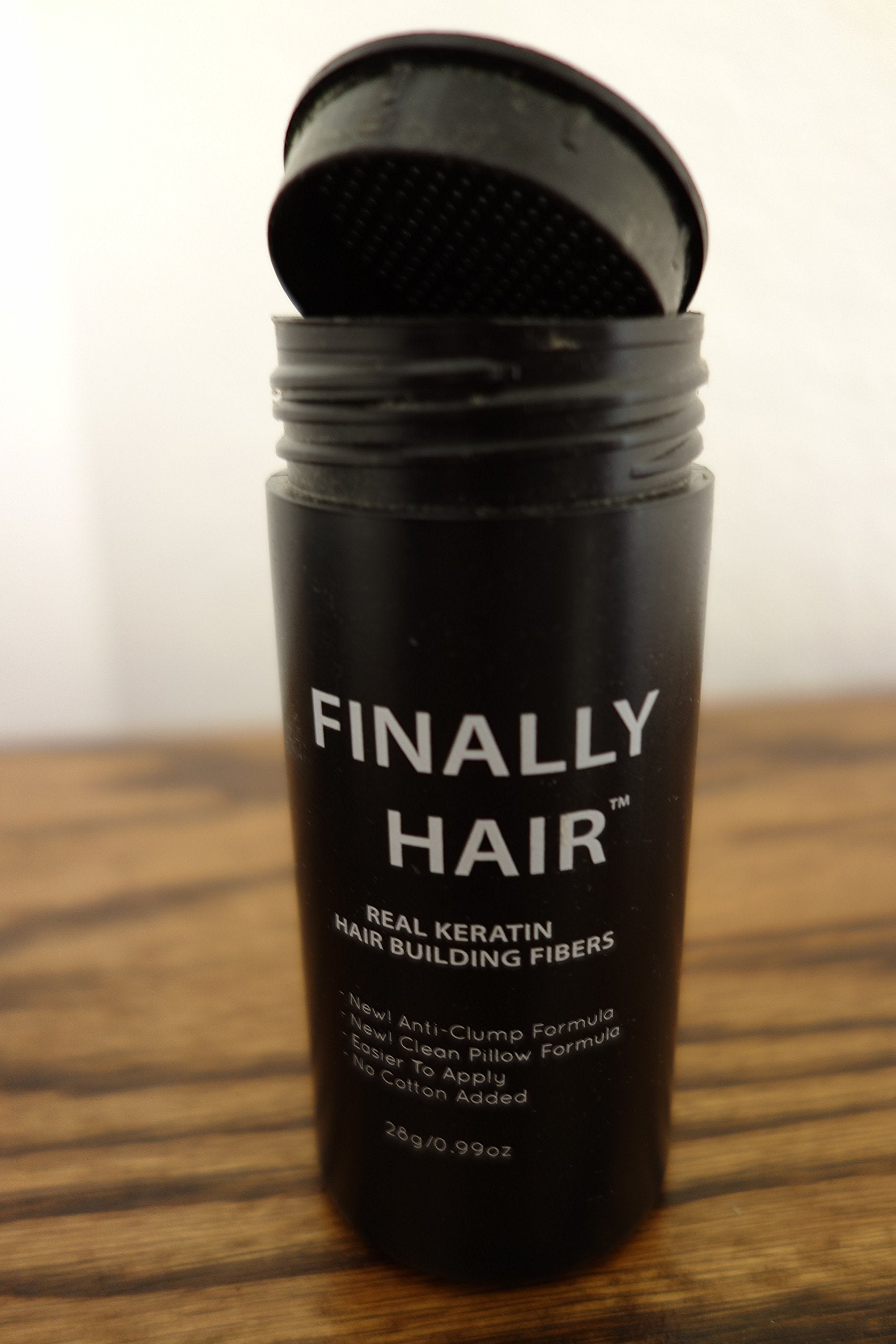 Finally Hair Hair Loss Concealer Fibers 200g (7 oz) with Refillable Bottle — Dark Brown