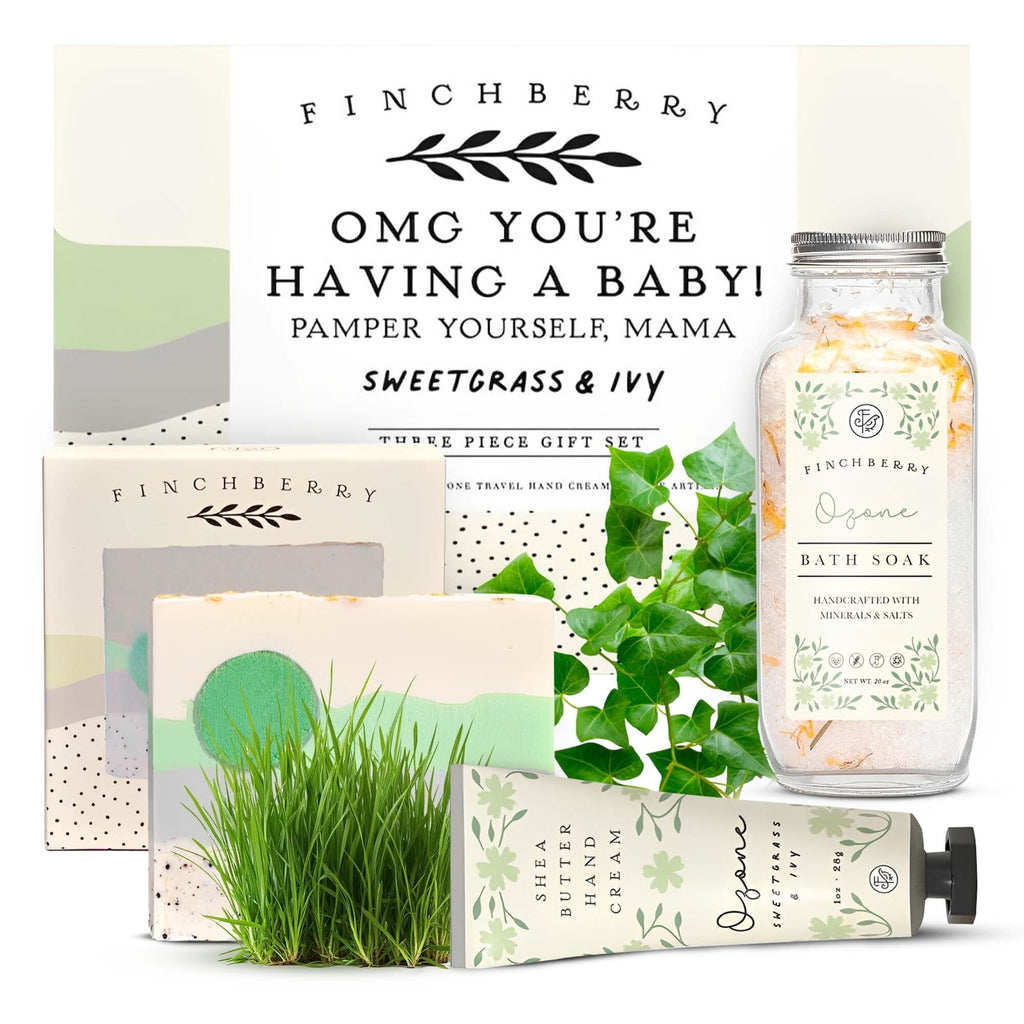 FinchBerry 3-Piece Gift Set OMG You're Having a Baby – Baby Shower & New Mom Care