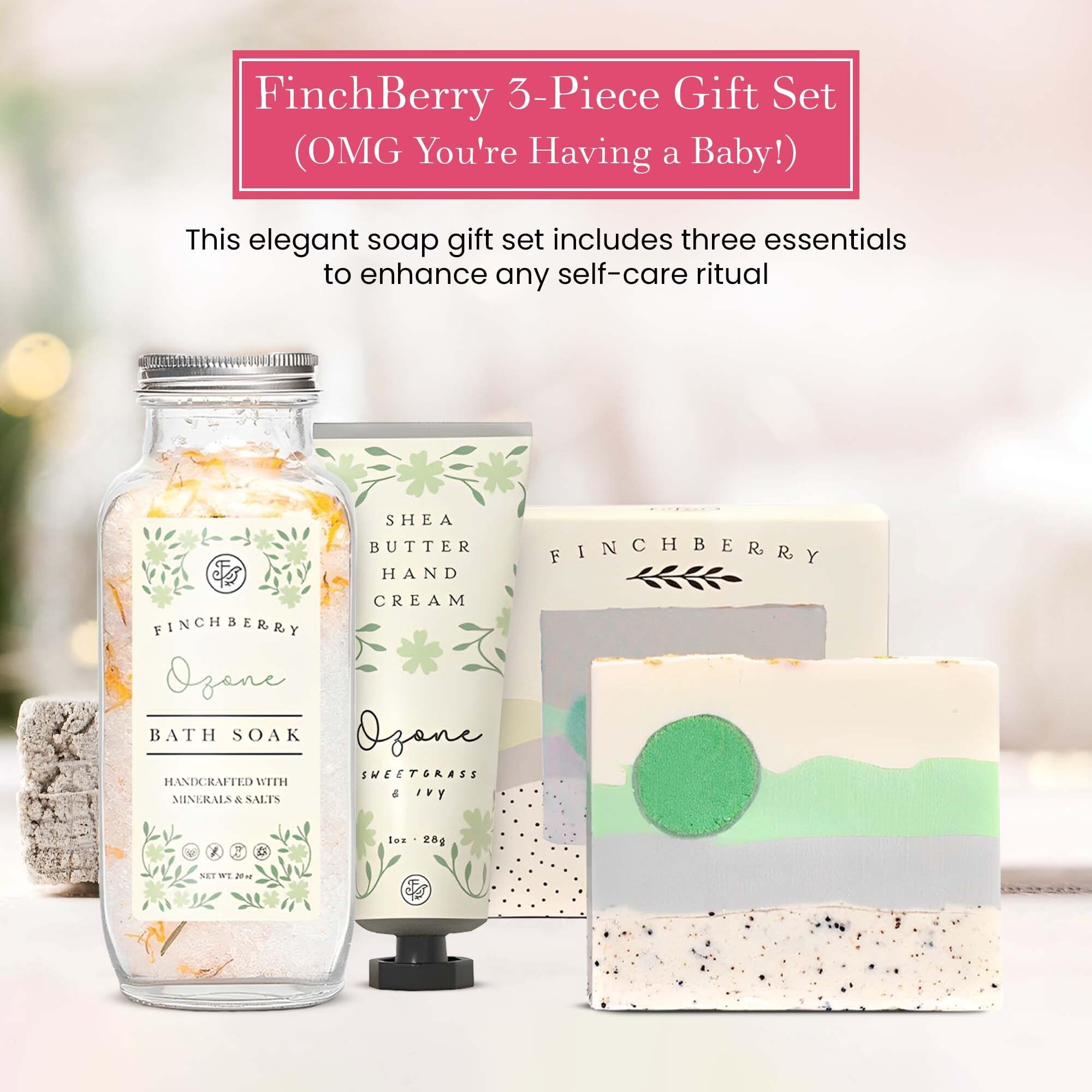 FinchBerry 3-Piece Gift Set OMG You're Having a Baby – Baby Shower & New Mom Care