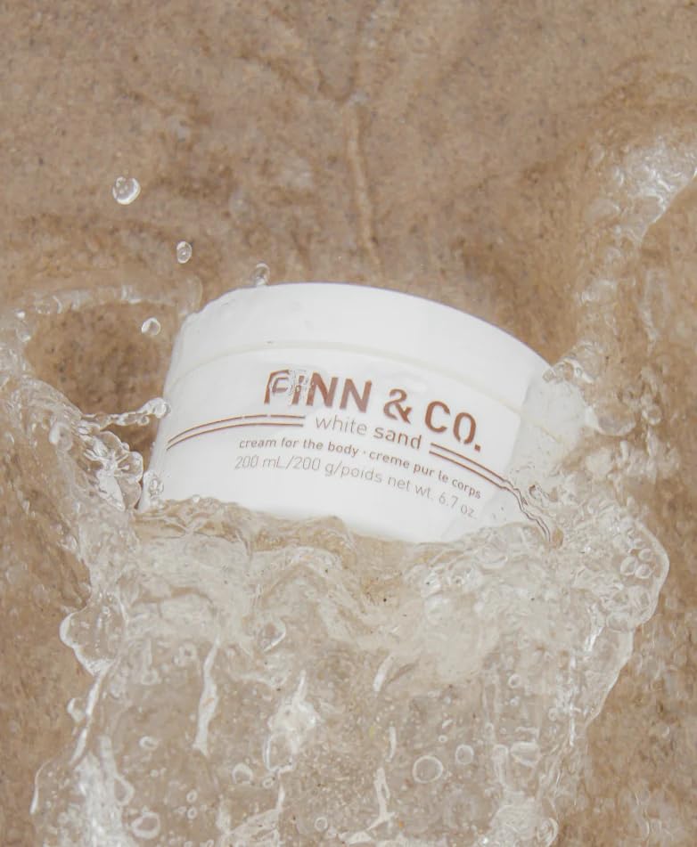 FINN & CO White Sand Body Cream – Hydrating Shea Butter Moisturizer with Vitamins A, C & E | Paraben Free, Cruelty Free, Beach Scent | 6.6 oz