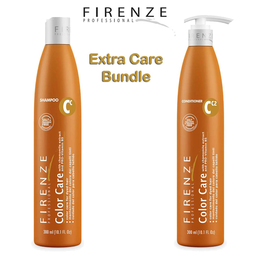 Firenze Professional Color Care Bundle 300ml (10.1 fl oz) Each – Color-Protect Shampoo & Conditioner for Blonde & Color-Treated Hair