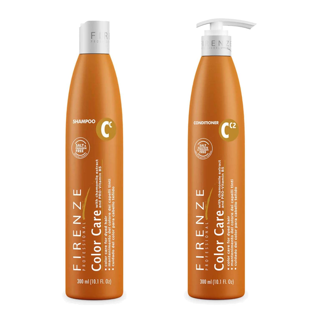 Firenze Professional Color Care Bundle 300ml (10.1 fl oz) Each – Color-Protect Shampoo & Conditioner for Blonde & Color-Treated Hair