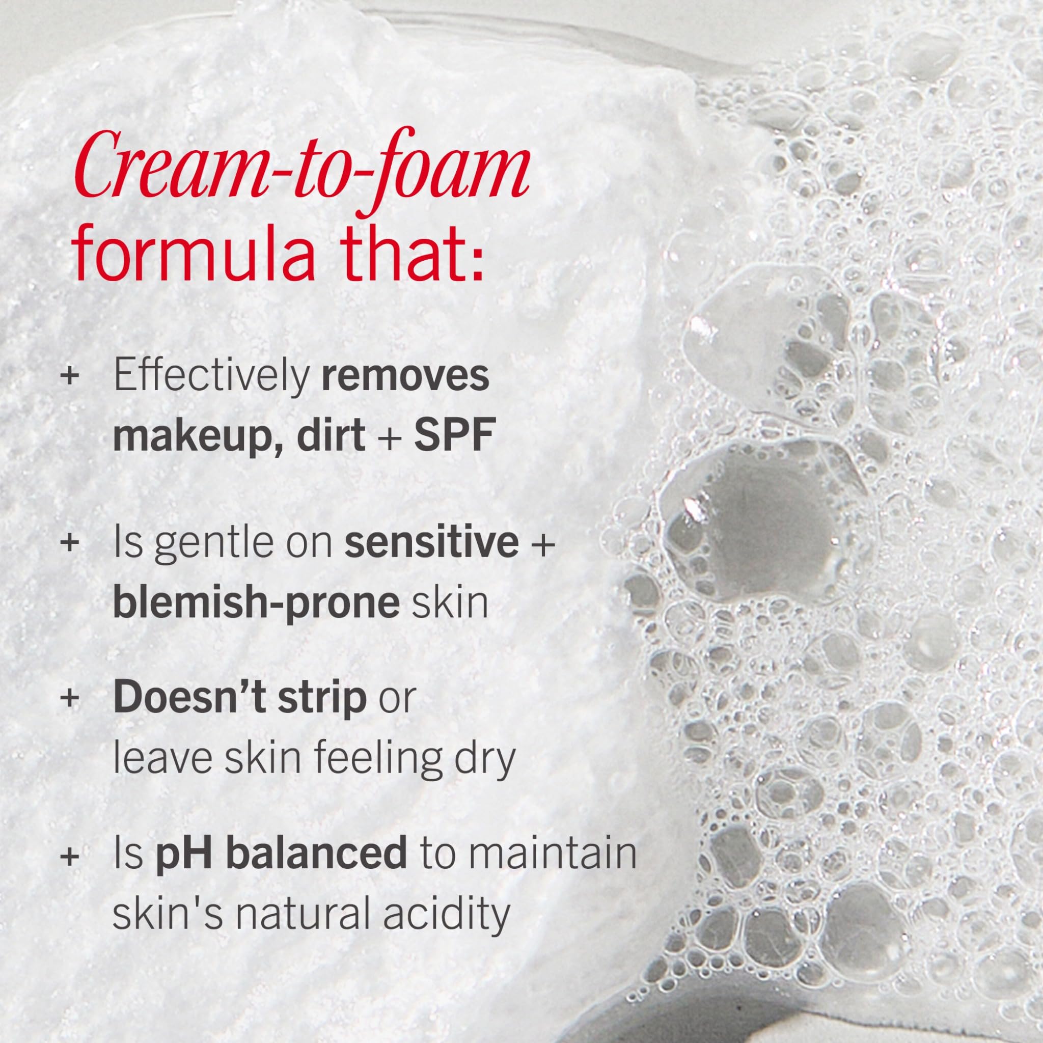 First Aid Beauty Ultra Gentle Cream-to-Foam Cleanser – Makeup Remover & Facial Cleanser, 10 oz