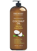 First Botany Fractionated Coconut Oil 16 oz – Pure MCT Carrier Oil for Hair, Skin & Aromatherapy