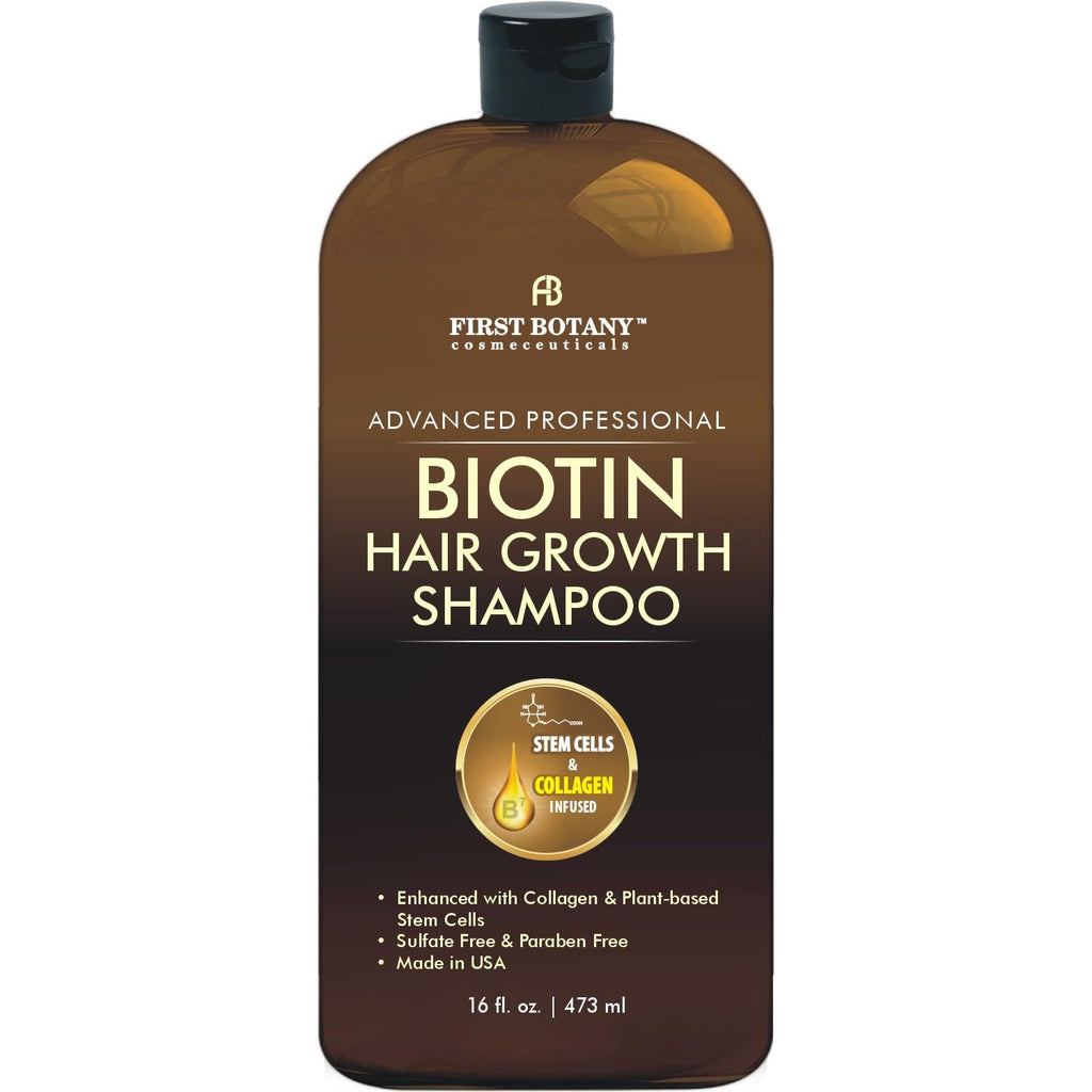 First Botany Hair Regrowth Shampoo – DHT Blockers, Collagen & Stem Cells, 16 oz