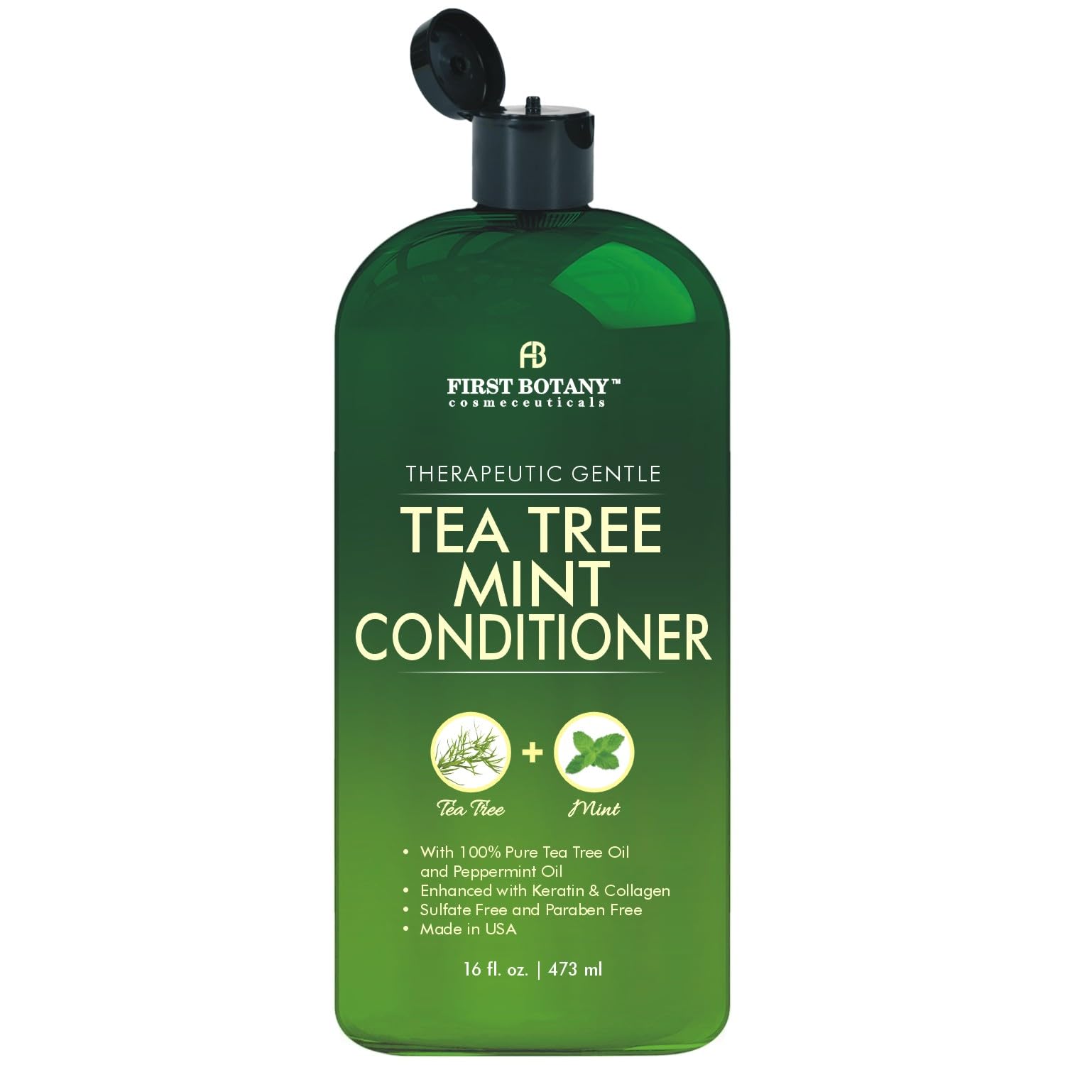 First Botany Tea Tree Oil Conditioner 16 oz – Sulfate Free & Paraben Free for Dandruff & Dry Scalp