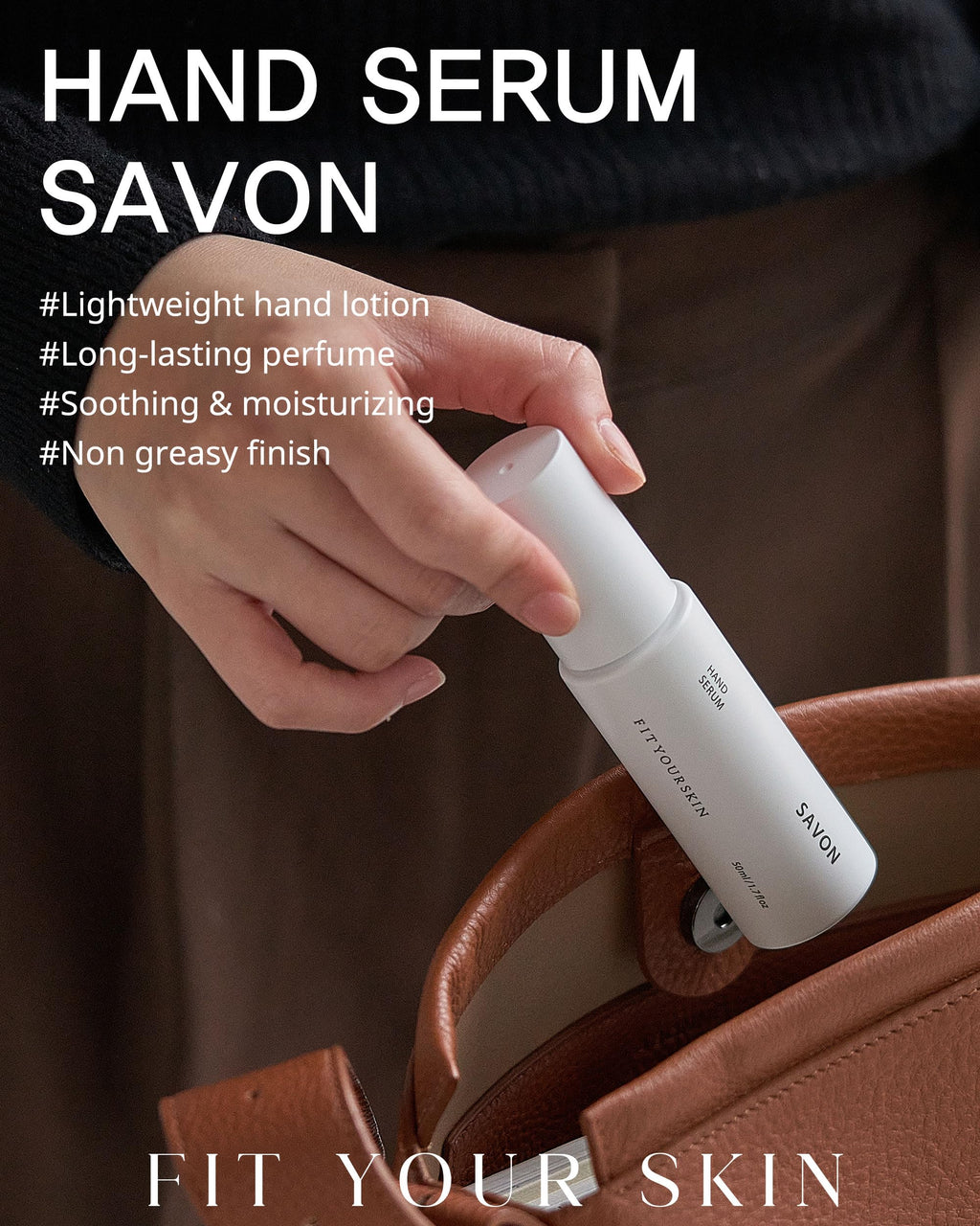 FIT YOUR SKIN Savon Hand Serum – Lightweight, Non-Greasy Hydration with Triple Hyaluronic Acid