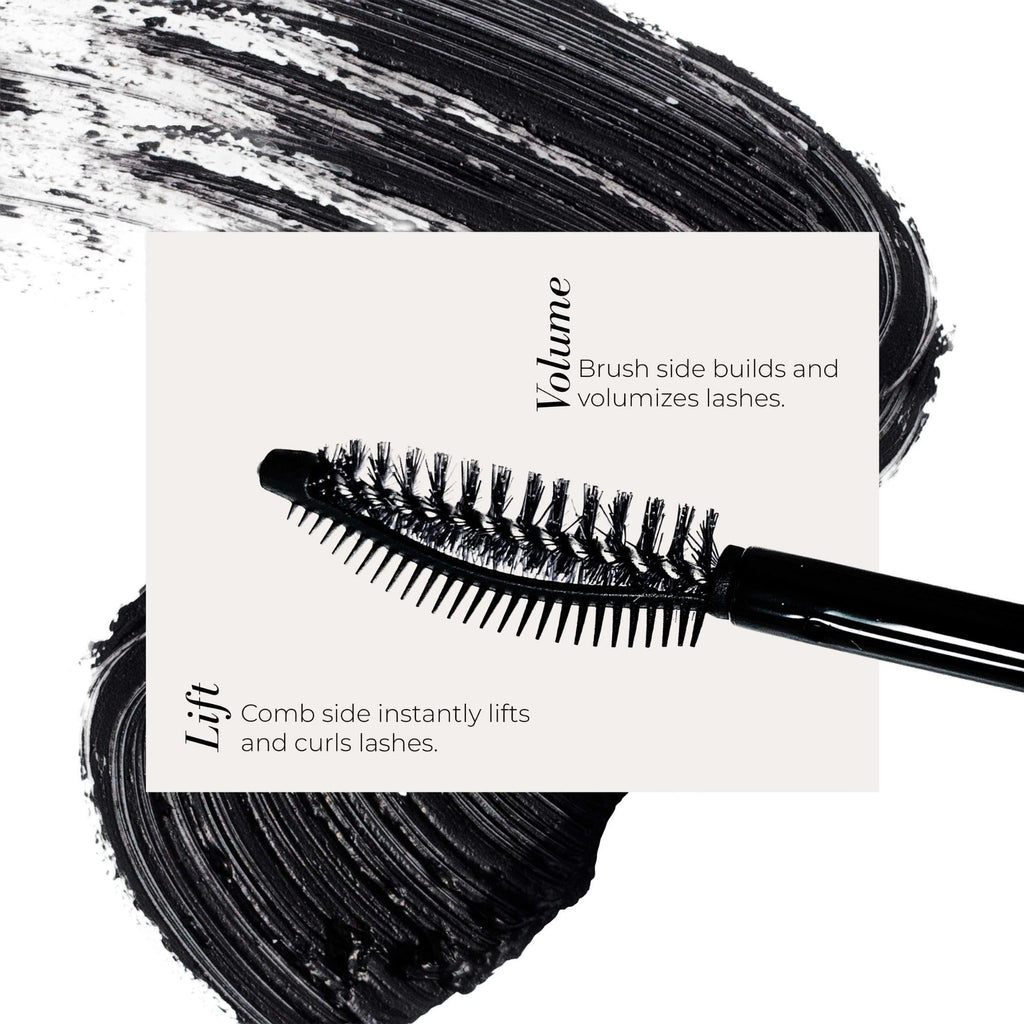 Fitglow Beauty Vegan Good Lash+ Mascara | 2-in-1 Volumizing, Lengthening & Conditioning Lash Serum | Black, 10g