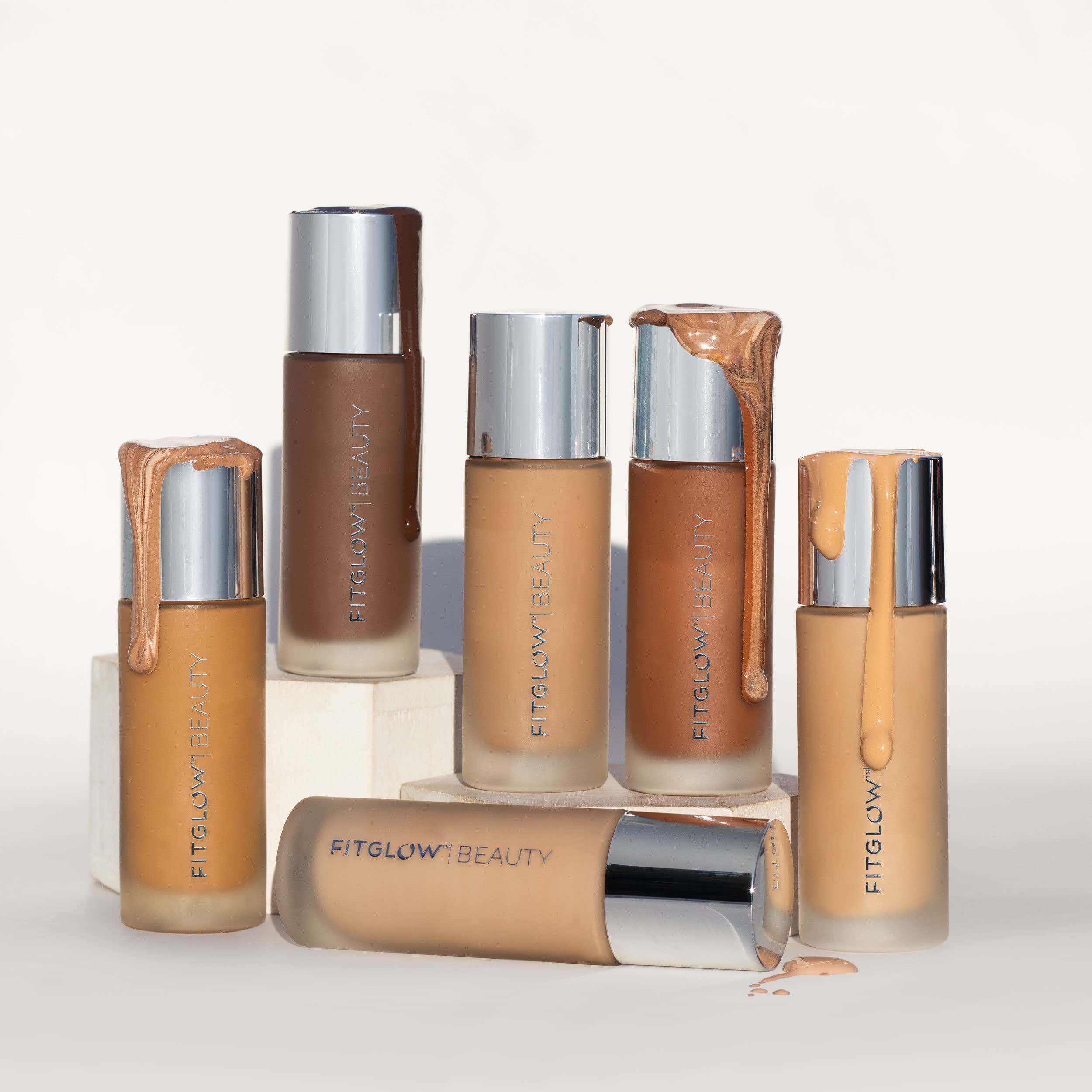 Fitglow Beauty Foundation+ | Vegan Skin-Treating Foundation with Peptides & Plant Collagen | Buildable Coverage | F6.7-30ml