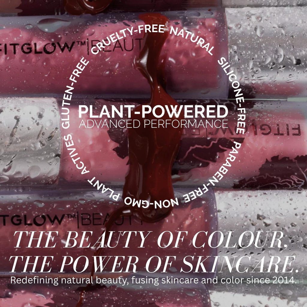 FITGLOW Beauty Lip Colour Serum – Hydrating Lip Gloss with Collagen & Pomegranate Sterols | Buildable Color