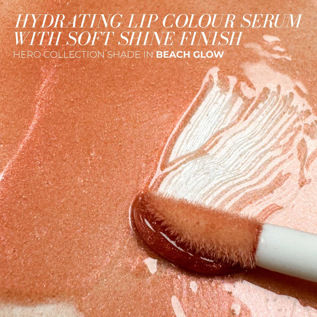 FITGLOW Lip Colour Serum | Hydrating Lip Gloss with Buildable Color – Beach Glow