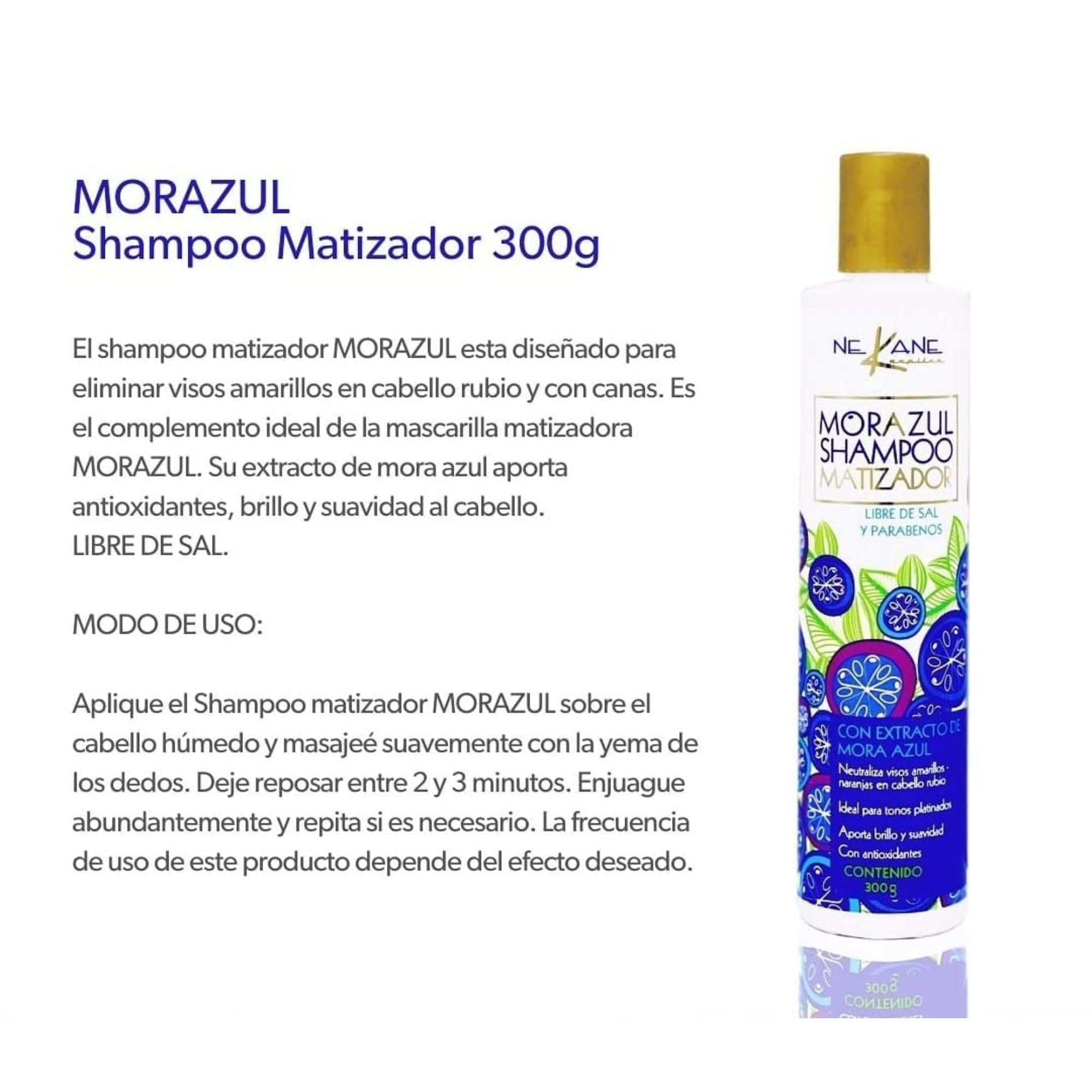 Five Brothers Nekane Azul Toning Shampoo & Hair Mask – Neutralizes Brassiness in Blonde Hair