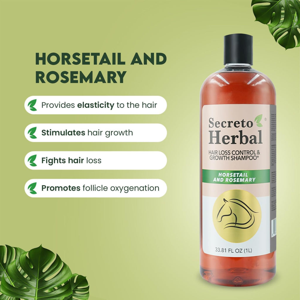 Five Brothers Products Secreto Herbal Hair Growth Shampoo – Horsetail & Rosemary, Revitalized Hair, 33.81 fl oz