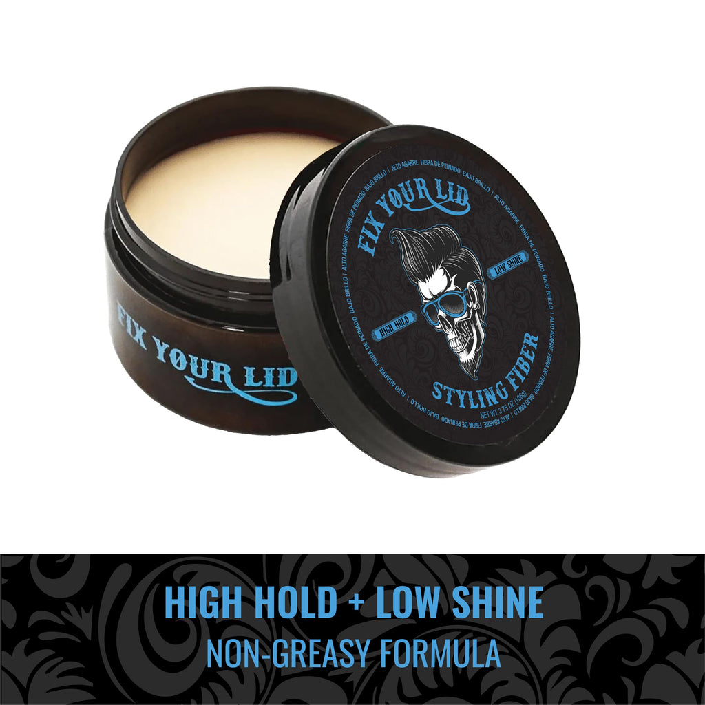 Fix Your Lid Hair Styling Fiber – High Hold, Matte Finish for Short Hair – 3.75 oz + 1.7 oz Bundle