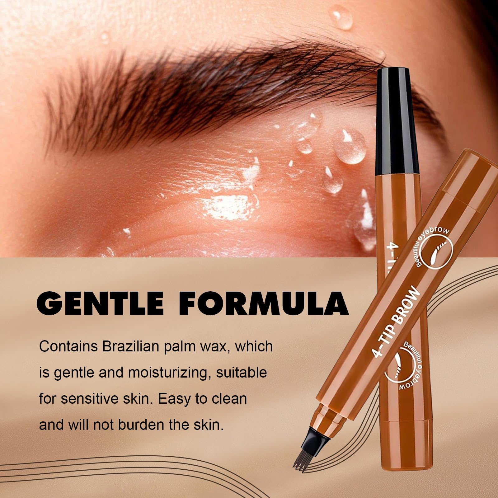 FIZYSKOE 3D Microblading Eyebrow Pencil – Waterproof, Fine Tip Taupe (2pc)