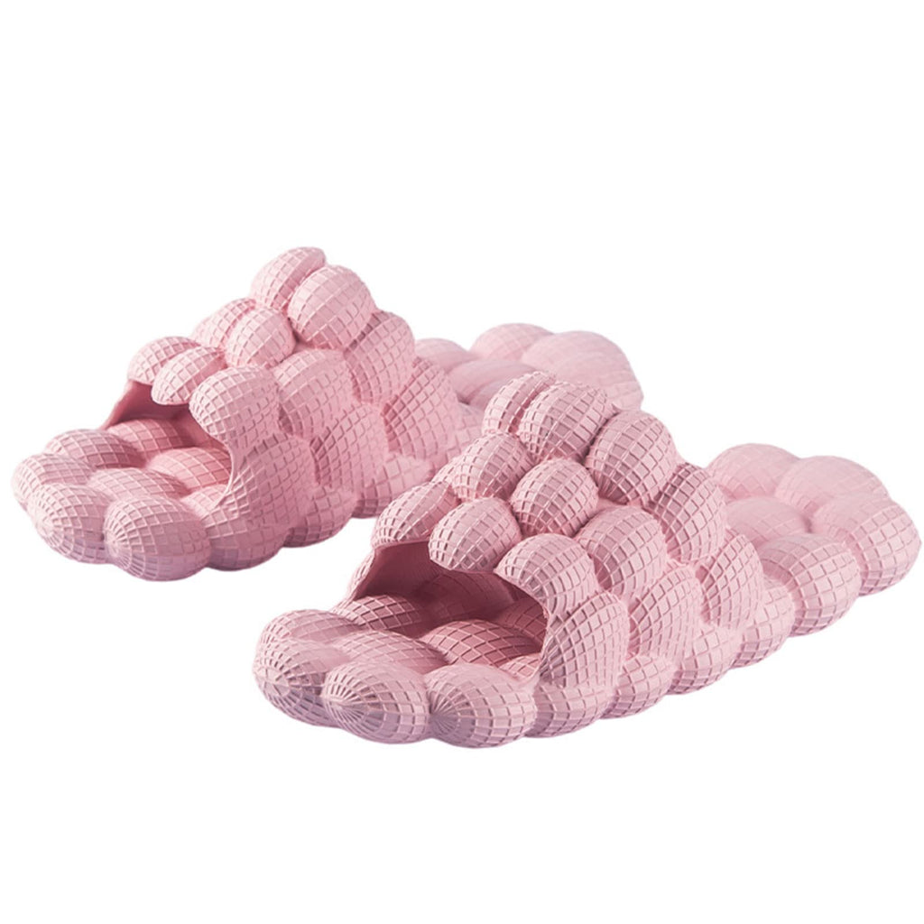 FJPTREN Massage Bubble Slippers – Pink, Unisex, Non-Slip & Quick-Dry