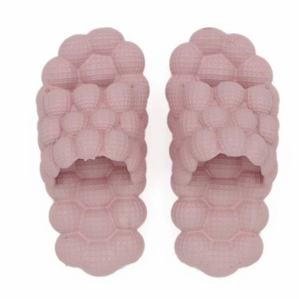 FJPTREN Massage Bubble Slippers – Non-Slip Quick-Dry Spa Slides (Pink)