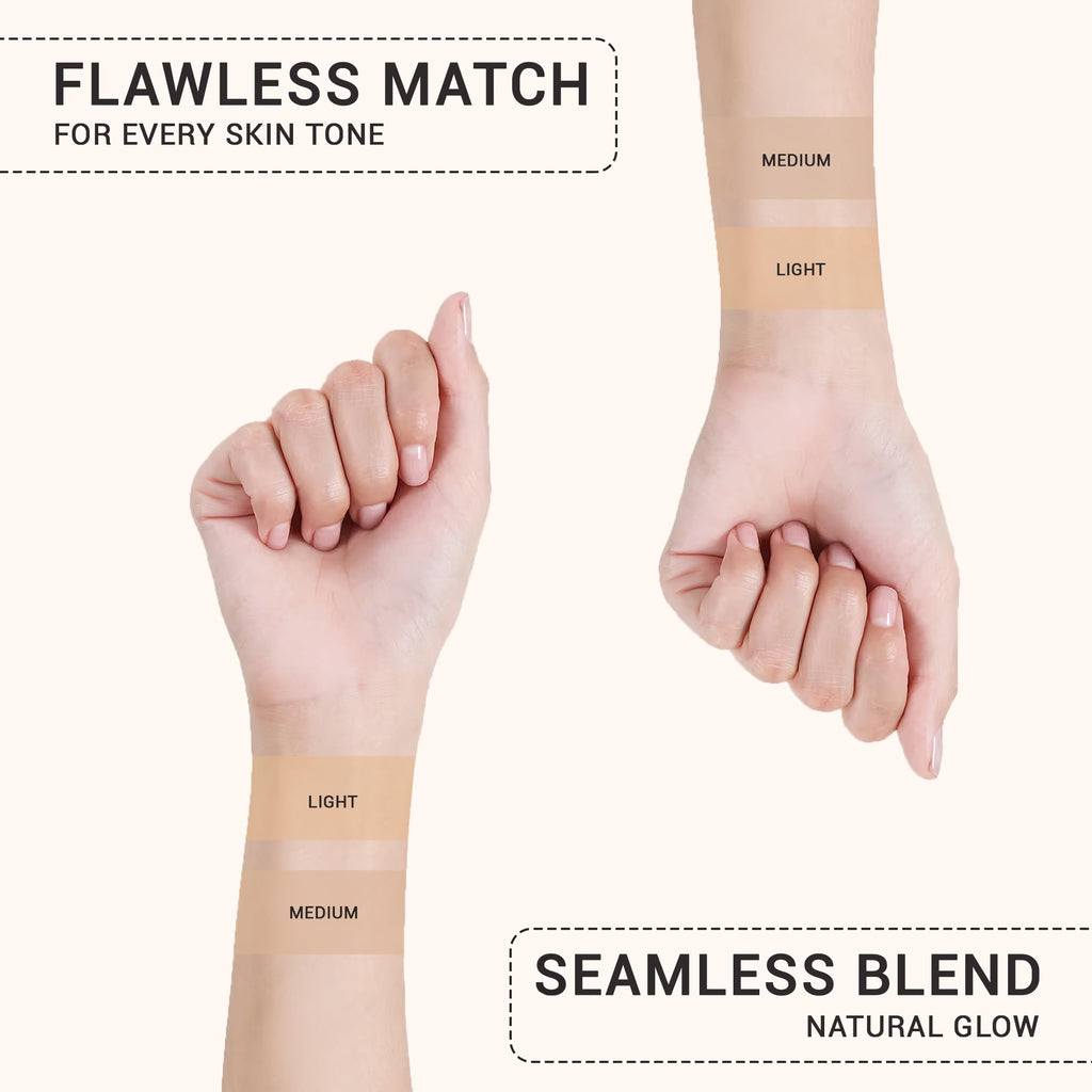 Flawless Radiance by Luxe Blend Lx Blend Bye Bye Foundation – Oil-Free Matte Coverage Moisturizer SPF 50 (Medium) 1 fl oz