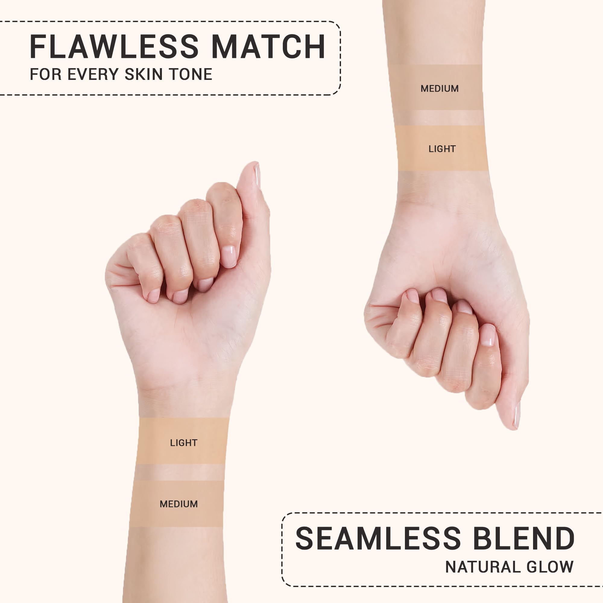 Flawless Radiance by Luxe Blend Lx Blend Bye Bye Foundation – Oil-Free Matte Coverage Moisturizer SPF 50 (Medium) 1 fl oz