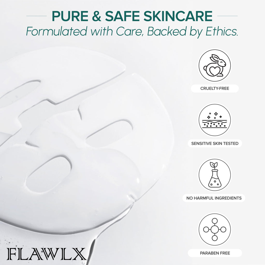Flawlx Bio-Collagen Overnight Hydrogel Mask – Hydration & Pore Refinement (5-Pack)